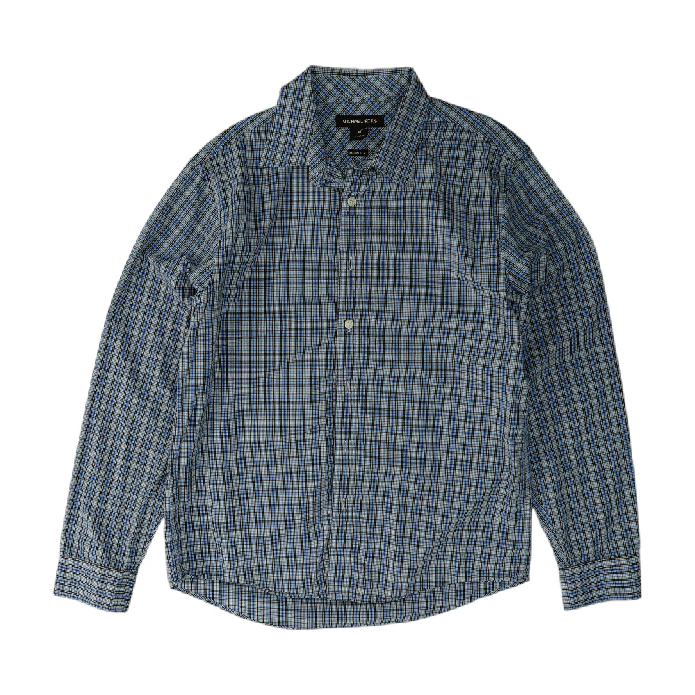 Blue Plaid Long Sleeve Button Down