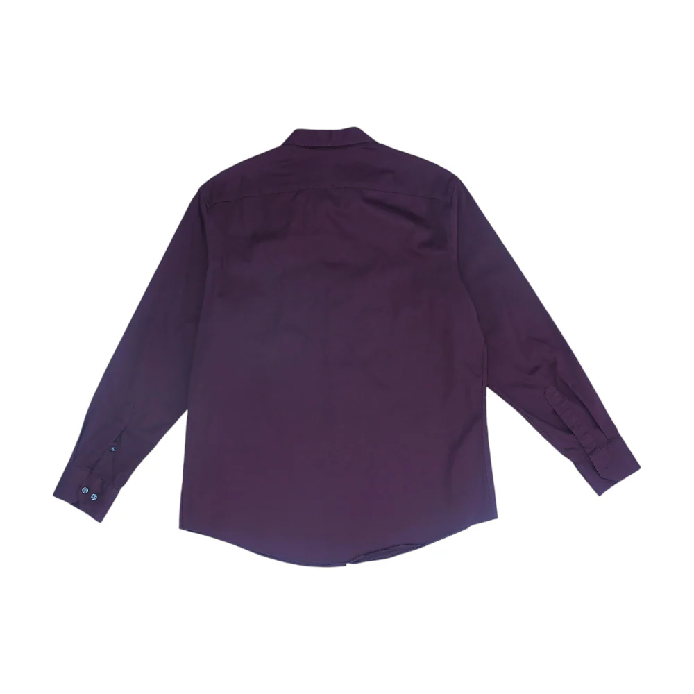 Maroon Solid Long Sleeve Button Down - Image 2
