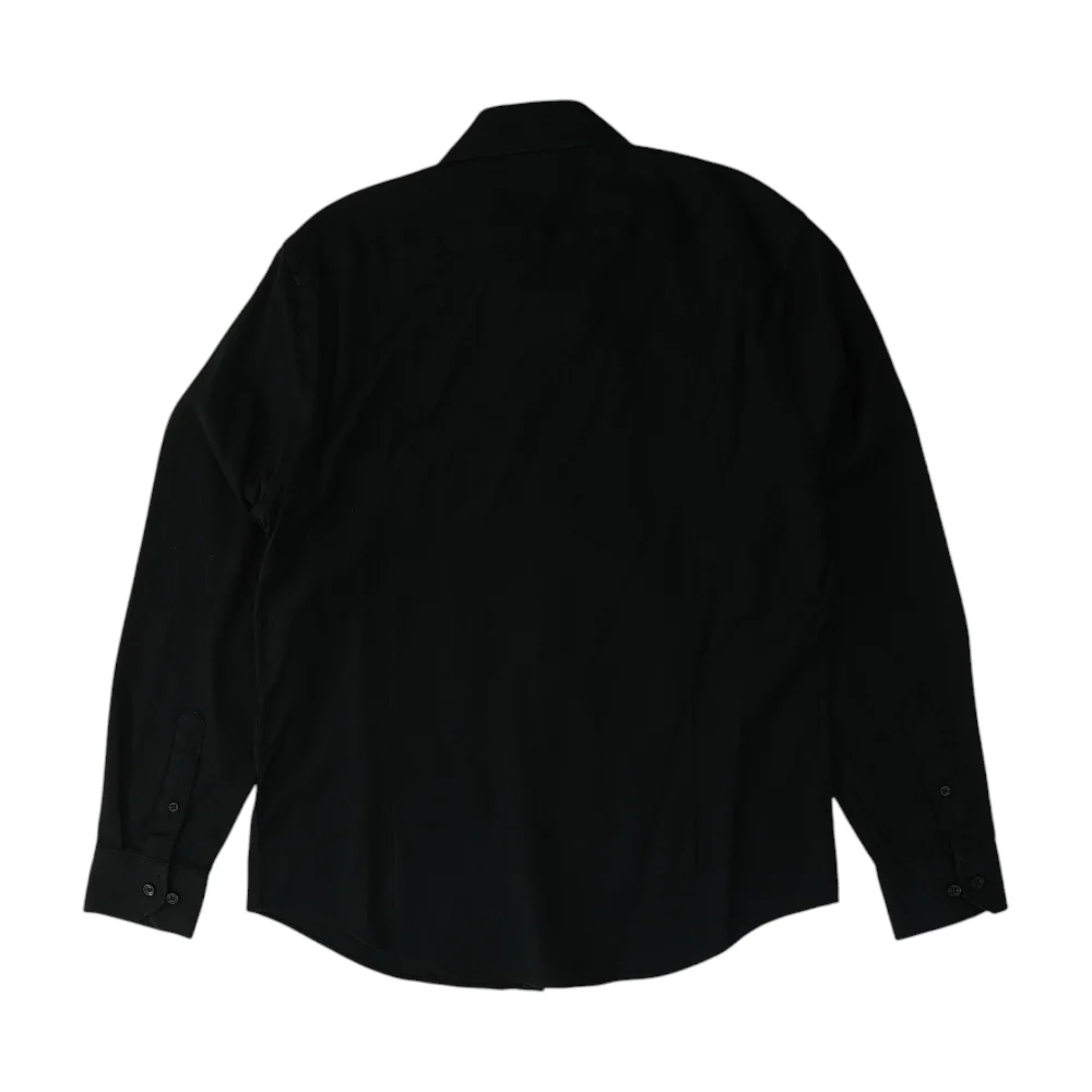 Black Solid Long Sleeve Button Down - Image 2