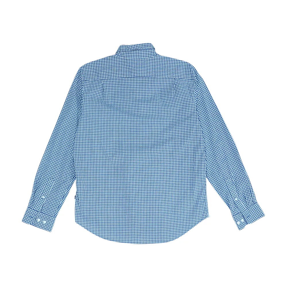 Navy Check Long Sleeve Button Down - Image 2
