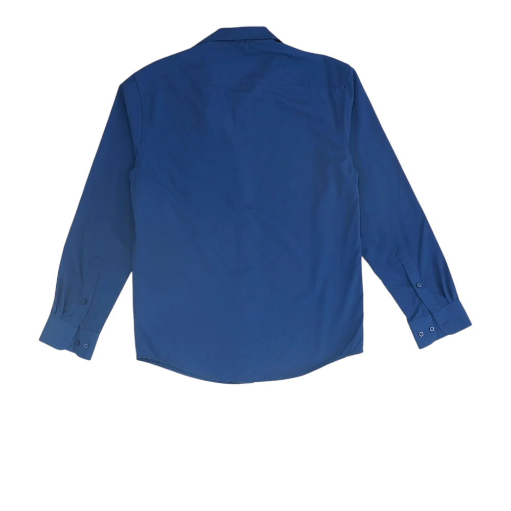 Navy Solid Long Sleeve Button Down - Image 2