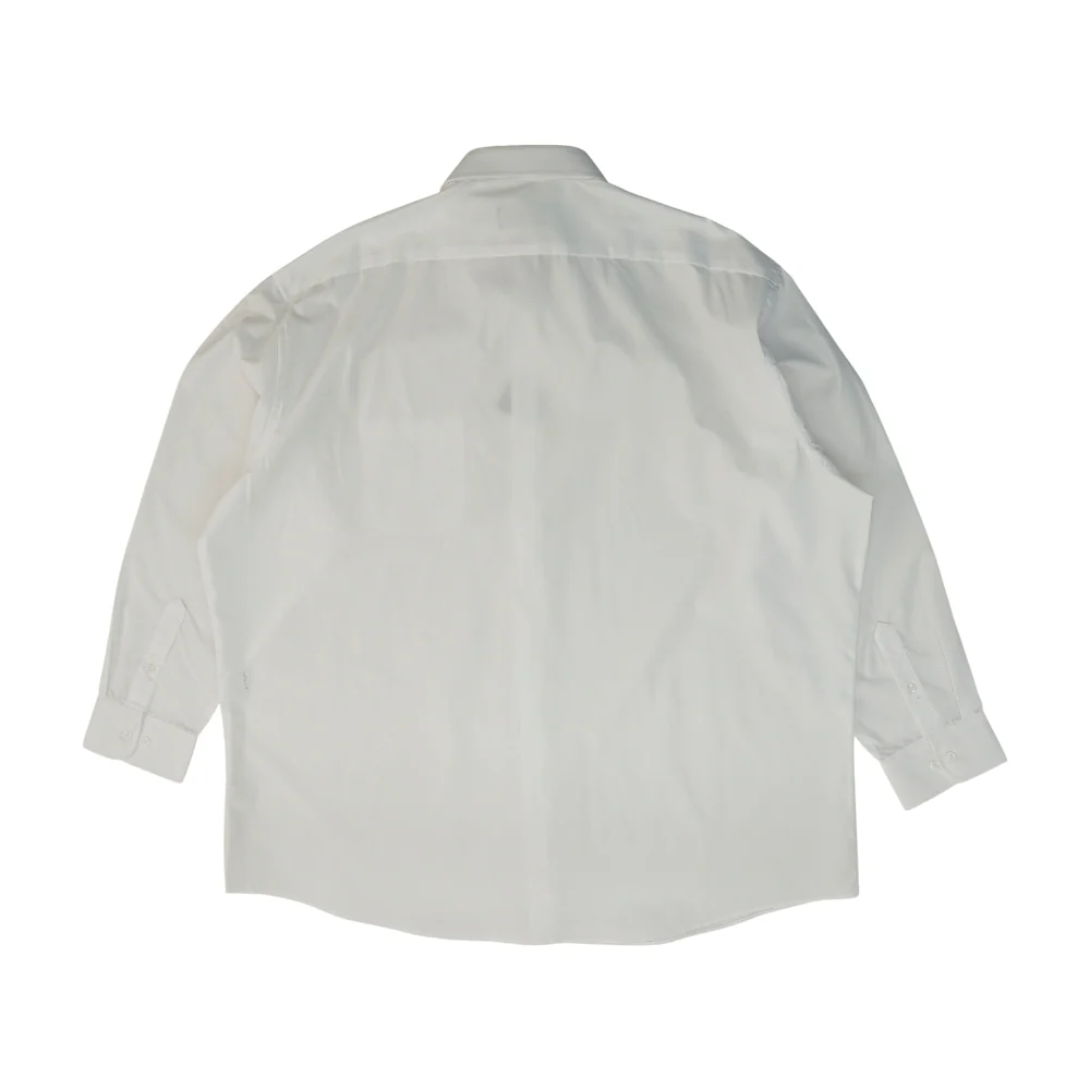 White Solid Long Sleeve Button Down - Image 2