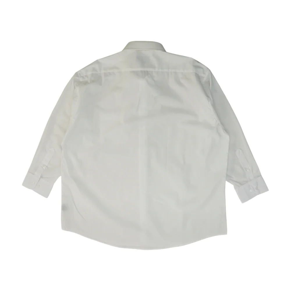 White Solid Long Sleeve Button Down - Image 2