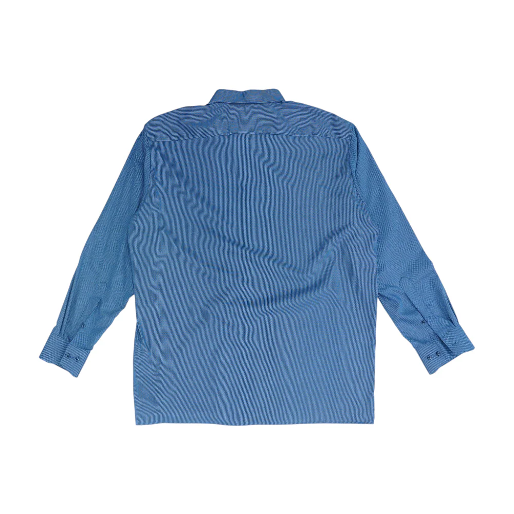 Navy Abstract Long Sleeve Button Down - Image 2