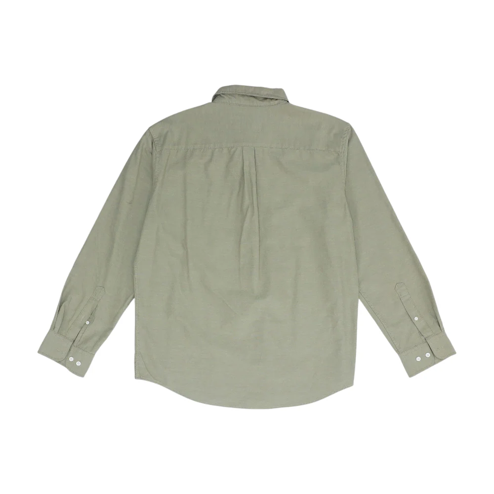 Green Solid Long Sleeve Button Down - Image 2