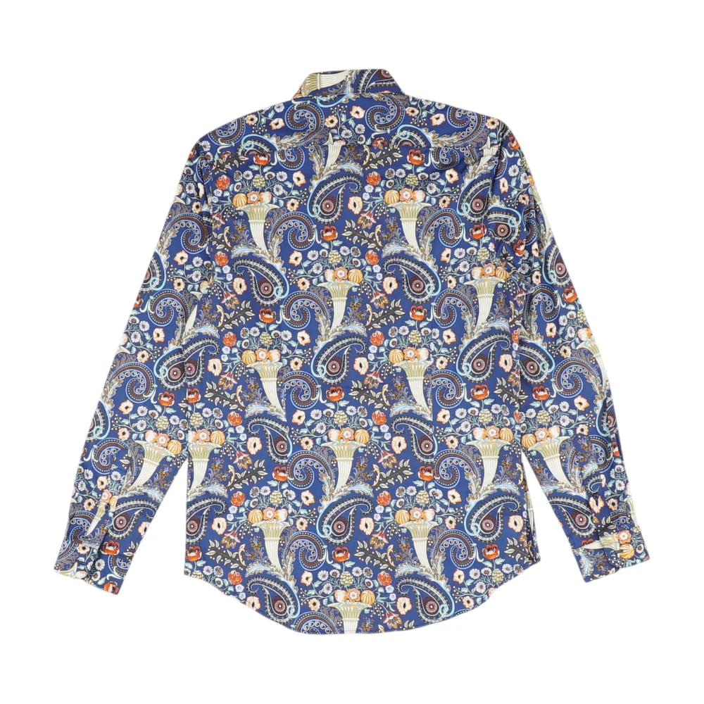Blue Print Long Sleeve Button Down - Image 2