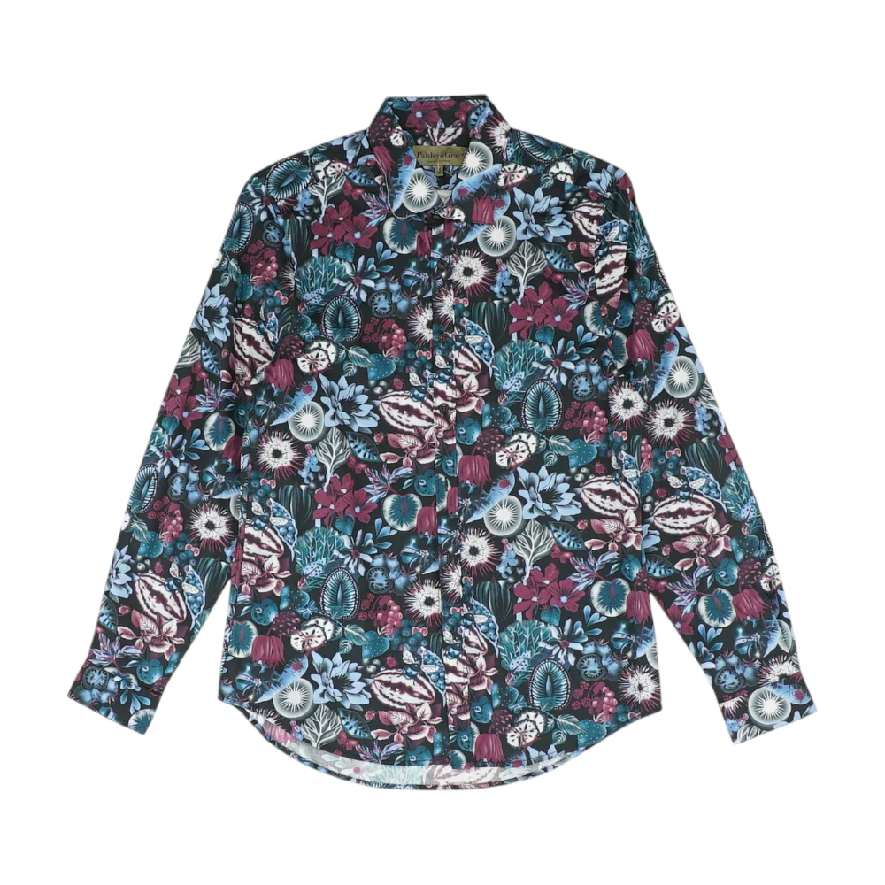 Black Floral Long Sleeve Button Down