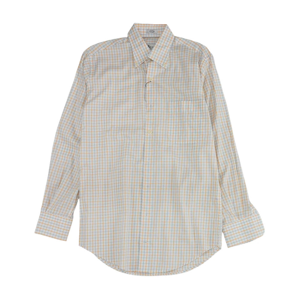 White Check Long Sleeve Button Down