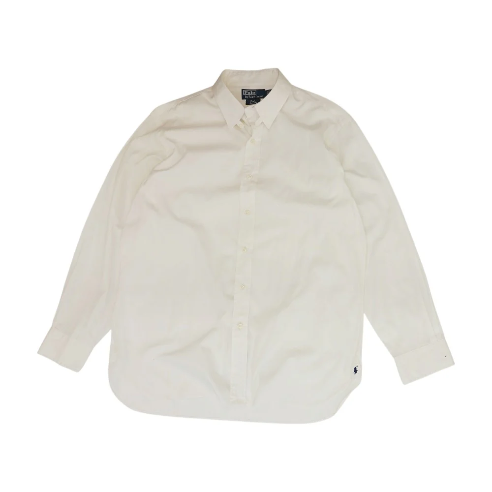 White Solid Long Sleeve Button Down