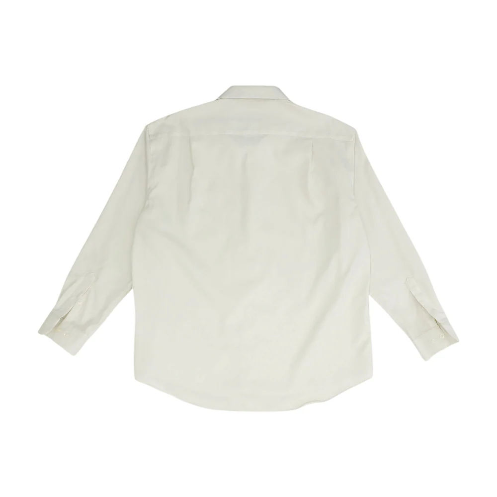 Beige Solid Long Sleeve Button Down - Image 2