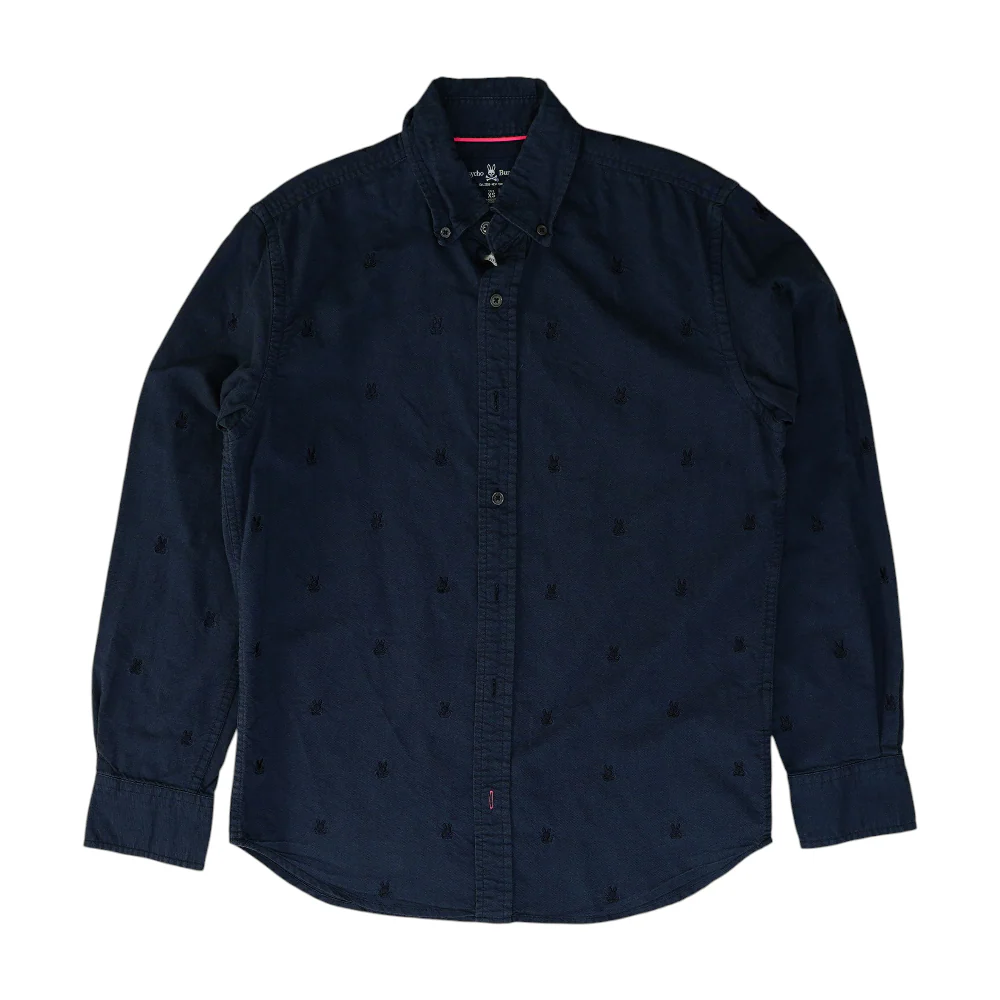 Natural Titanium Solid Long Sleeve Button Down