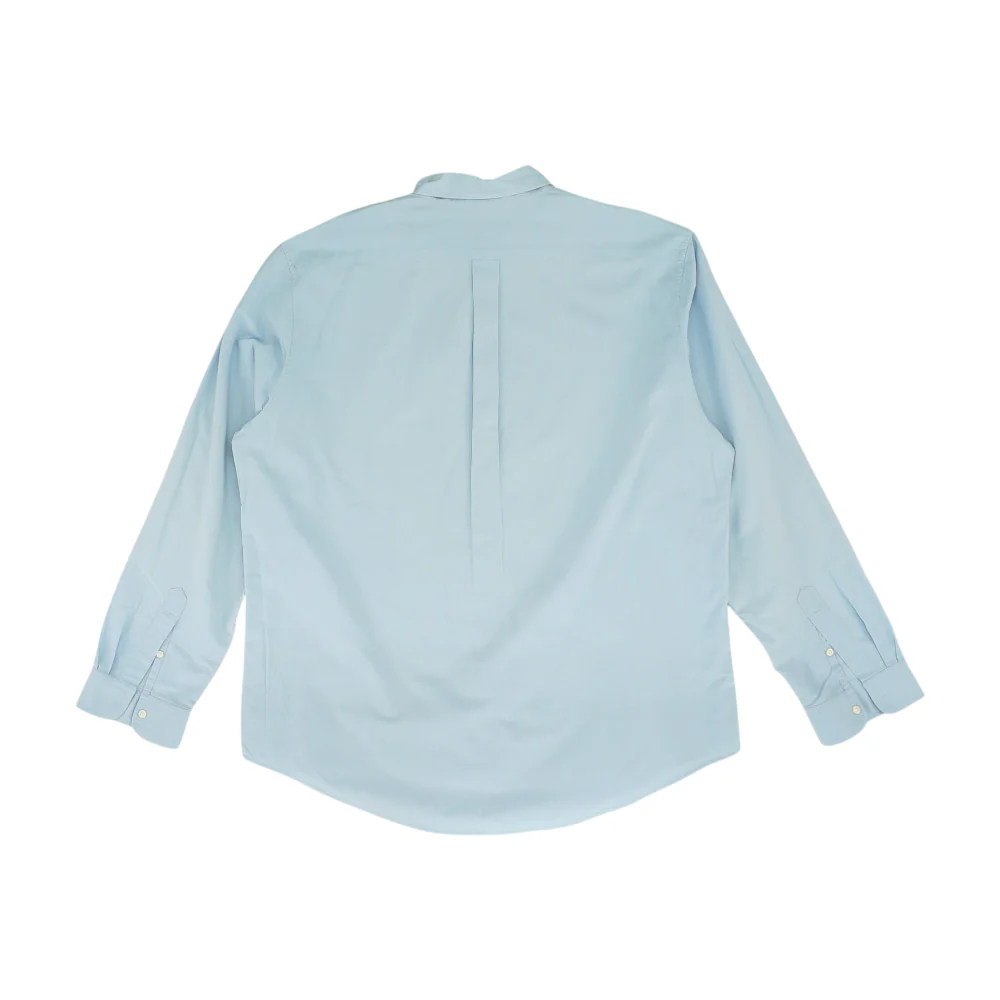 Blue Solid Long Sleeve Button Down - Image 2