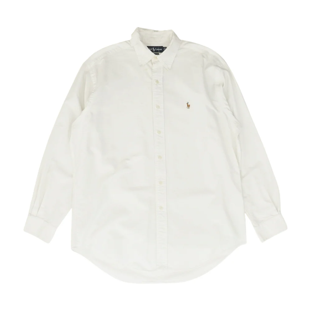 White Solid Long Sleeve Button Down