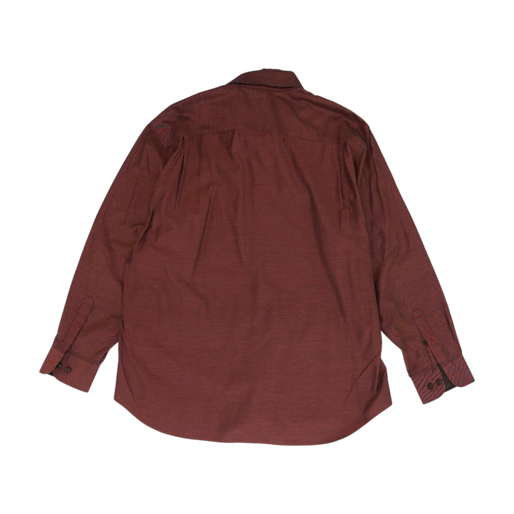 Red Solid Long Sleeve Button Down - Image 2