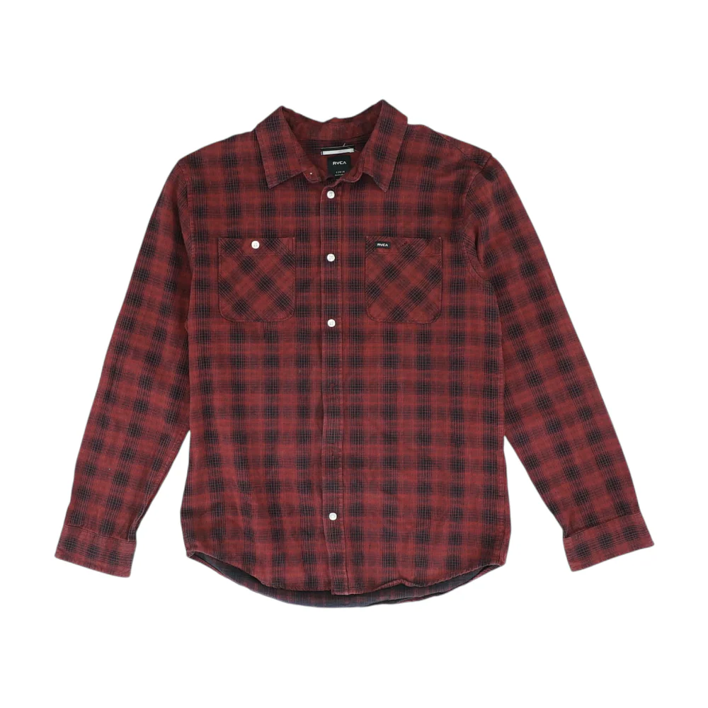 Red Plaid Long Sleeve Button Down