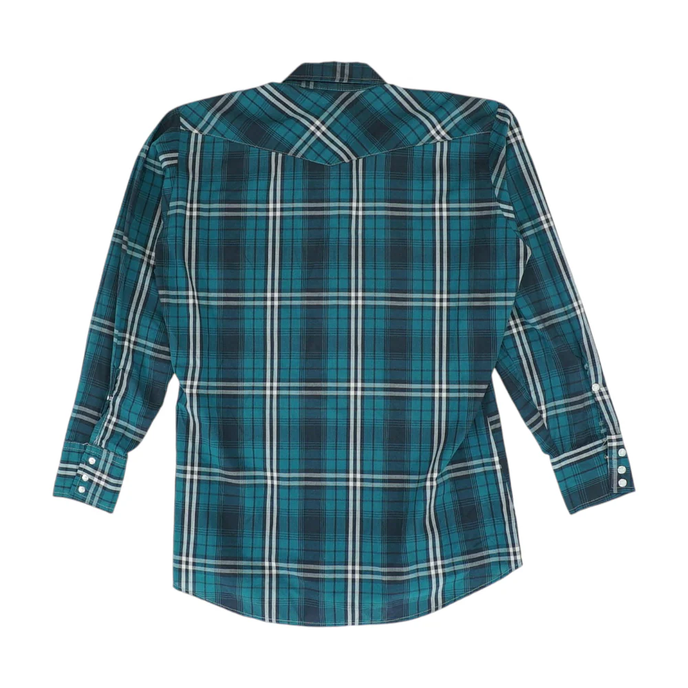 Vintage Green Plaid Long Sleeve Button Down - Image 2