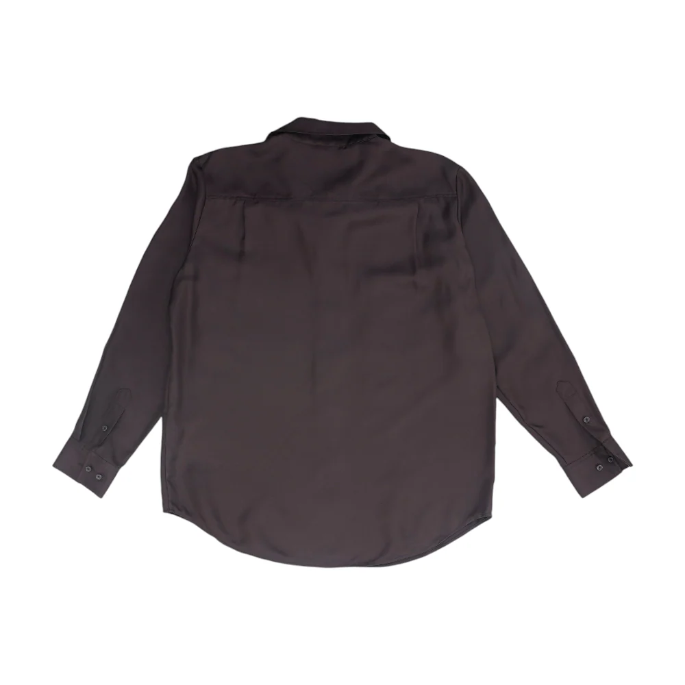 Burgundy Solid Long Sleeve Button Down - Image 2