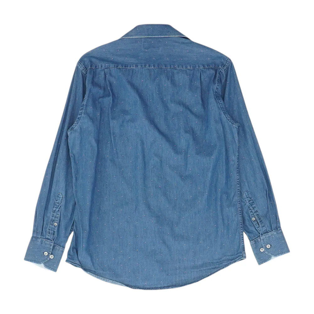 Blue Print Long Sleeve Button Down - Image 2