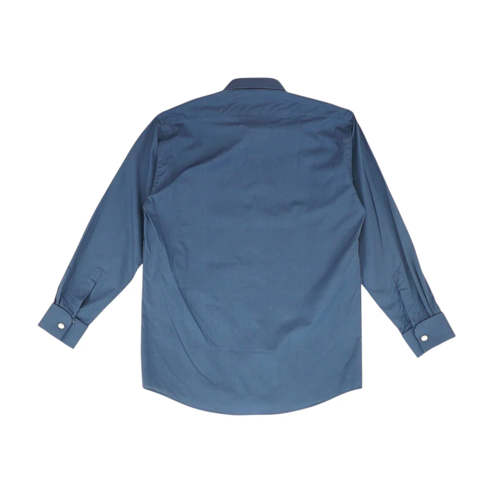 Navy Solid Long Sleeve Button Down - Image 2