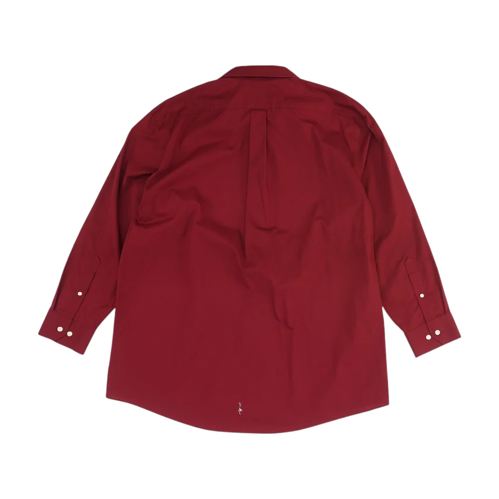 Burgundy Solid Long Sleeve Button Down - Image 2
