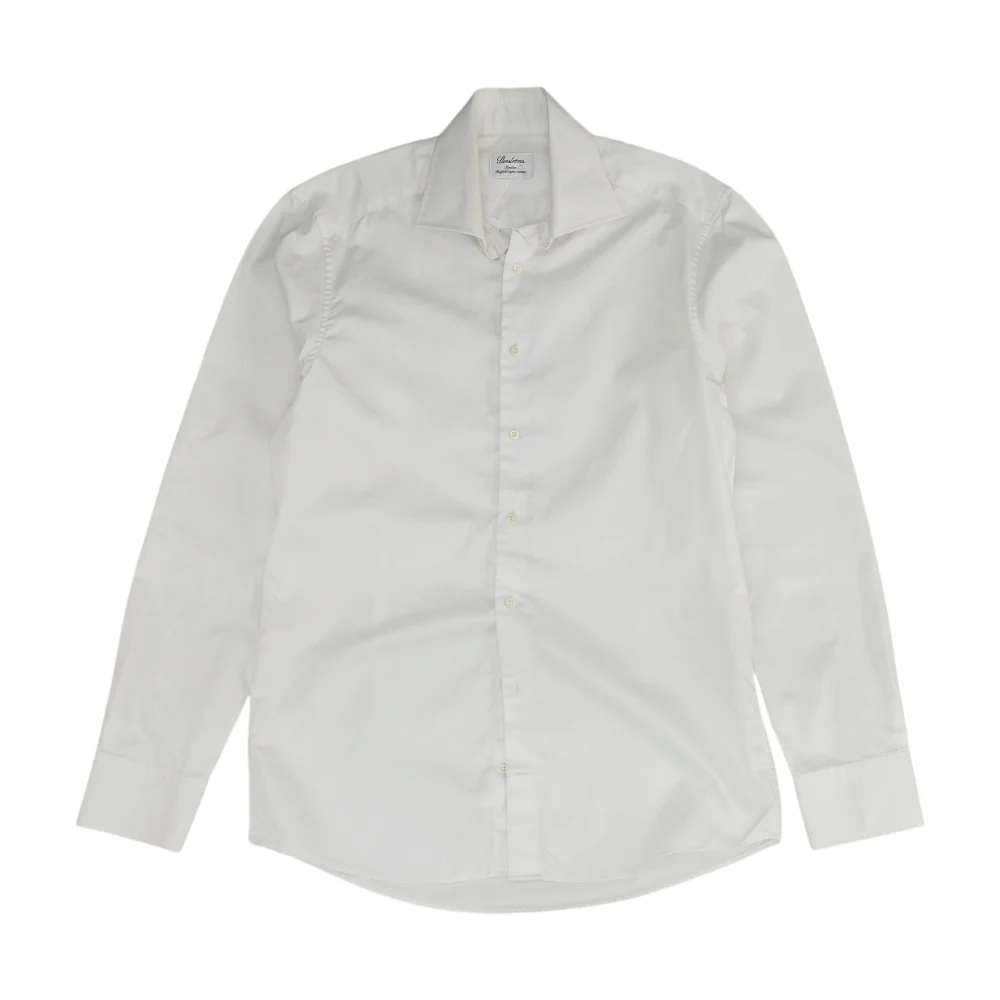 White Solid Long Sleeve Button Down