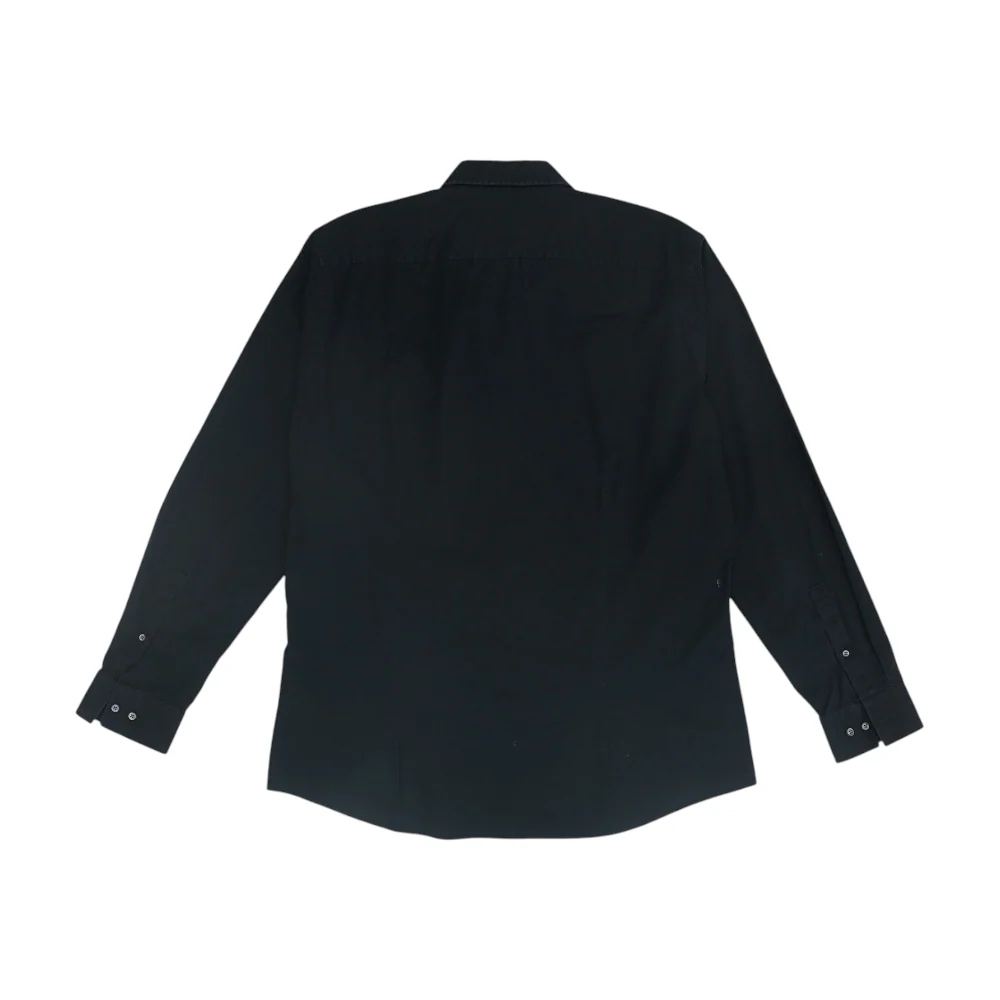 Black Solid Long Sleeve Button Down - Image 2