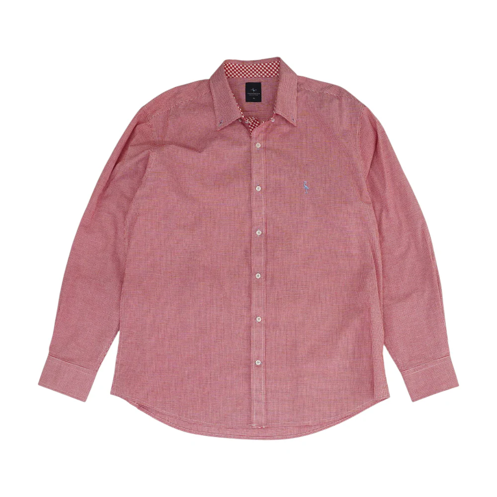 Red Plaid Long Sleeve Button Down