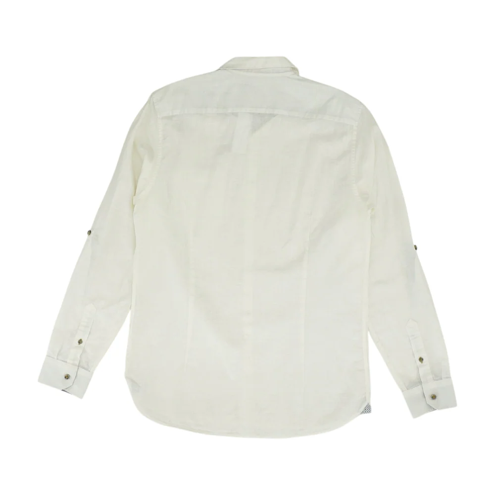 Ivory Solid Long Sleeve Button Down - Image 2