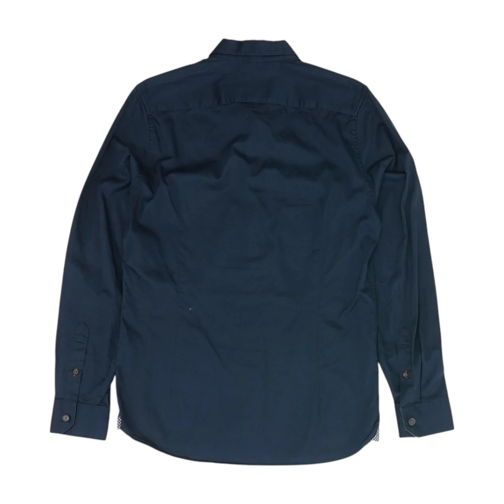 Navy Solid Long Sleeve Button Down - Image 2
