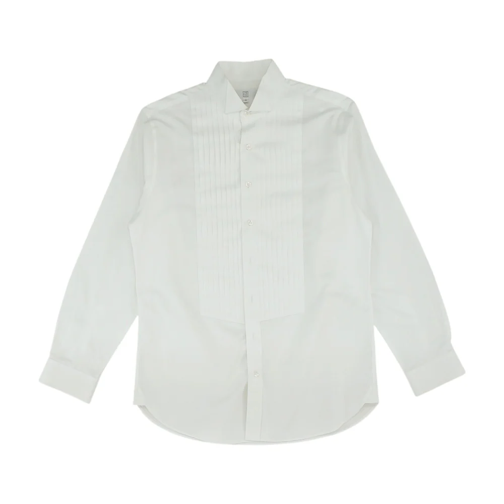 White Solid Long Sleeve Button Down