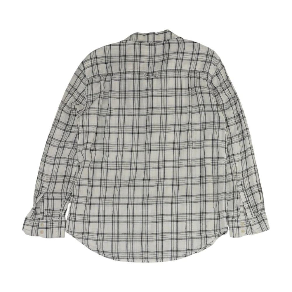 White Plaid Long Sleeve Button Down - Image 2