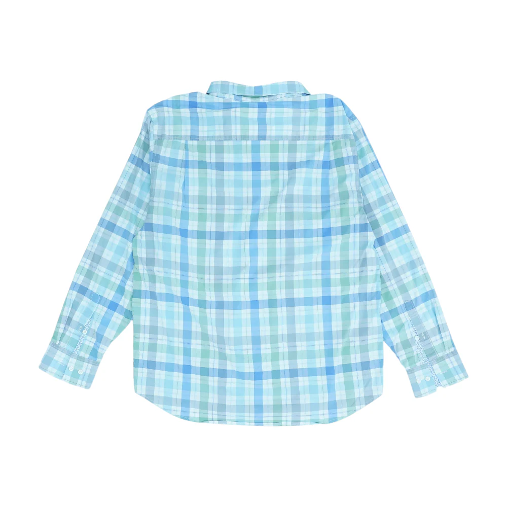 Blue Plaid Long Sleeve Button Down - Image 2