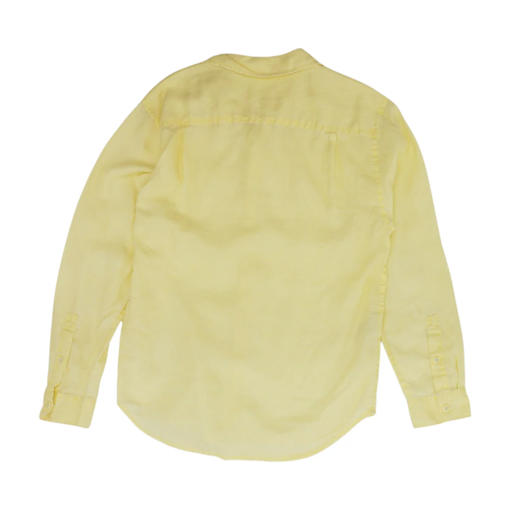 Yellow Solid Long Sleeve Button Down - Image 2