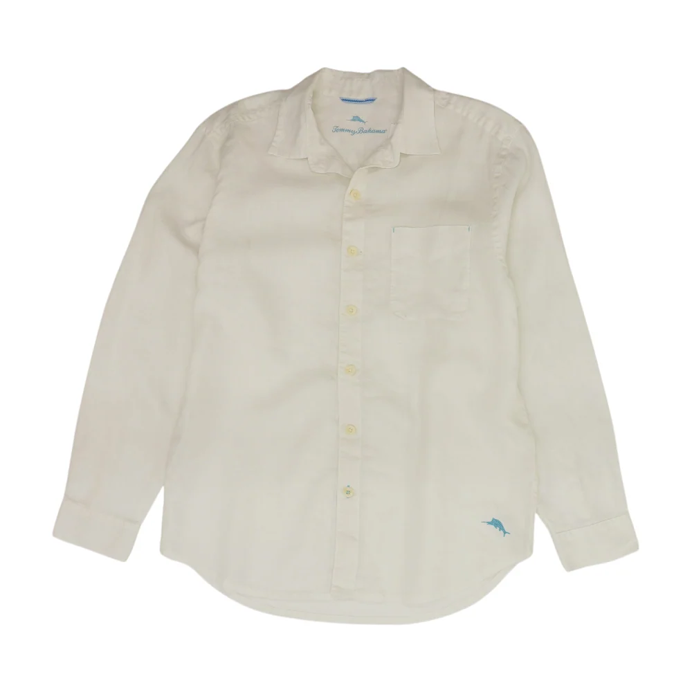 White Solid Long Sleeve Button Down