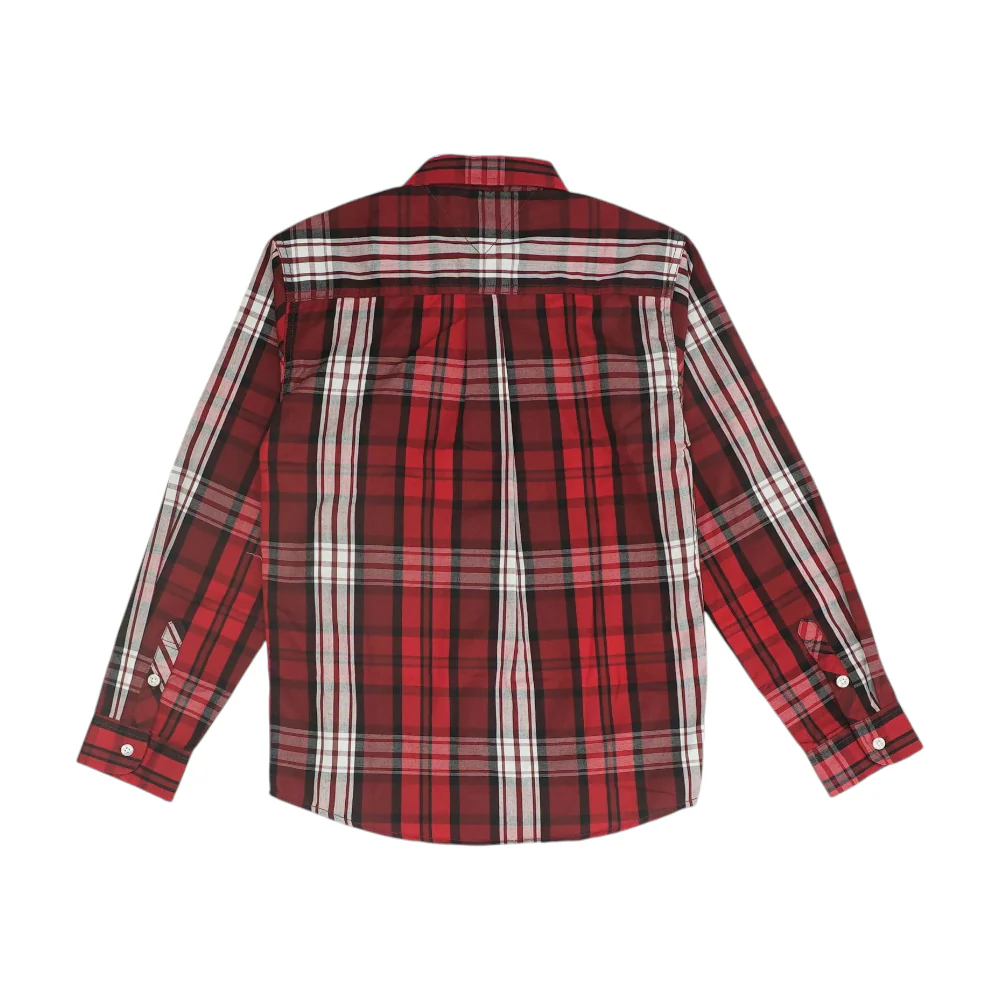 Red Plaid Long Sleeve Button Down - Image 4