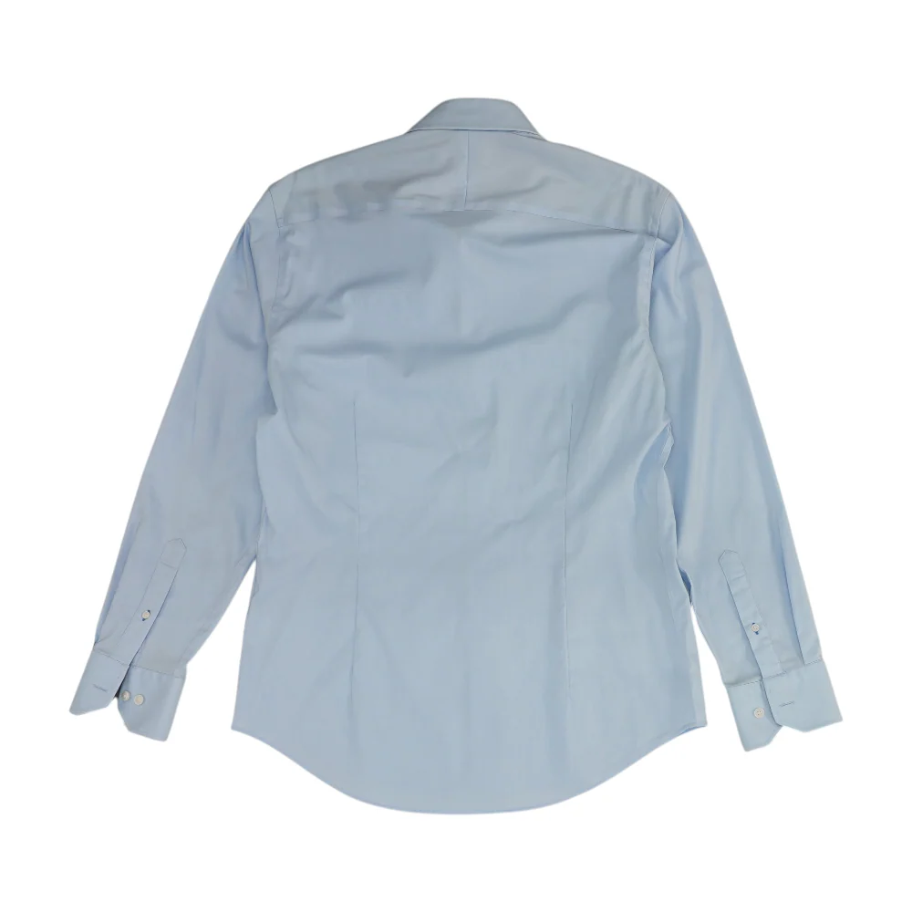 Blue Solid Long Sleeve Button Down - Image 2