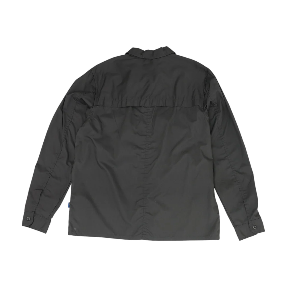 Gray Solid Long Sleeve Button Down - Image 2