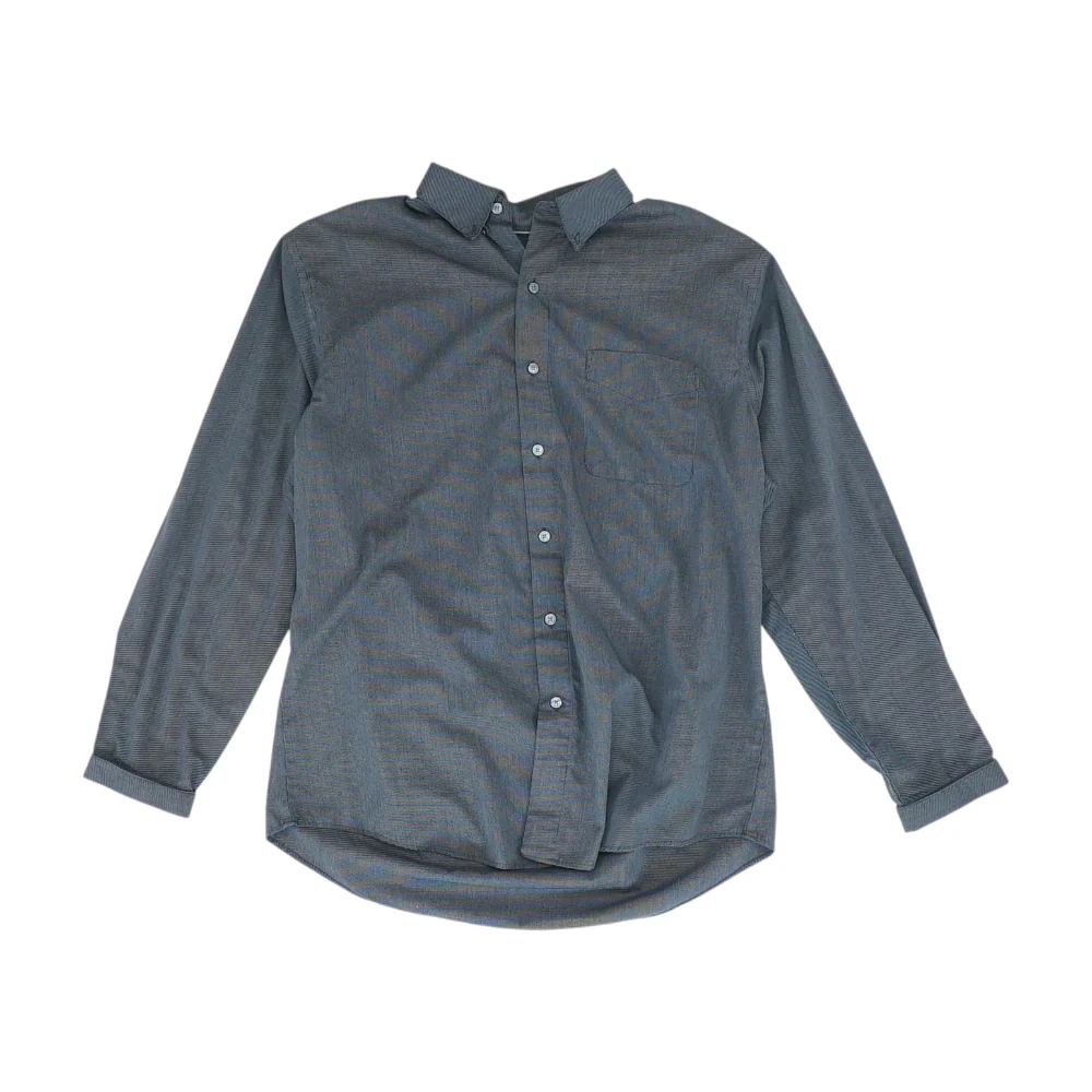 Black Striped Long Sleeve Button Down