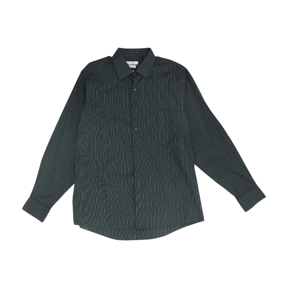Black Striped Long Sleeve Button Down