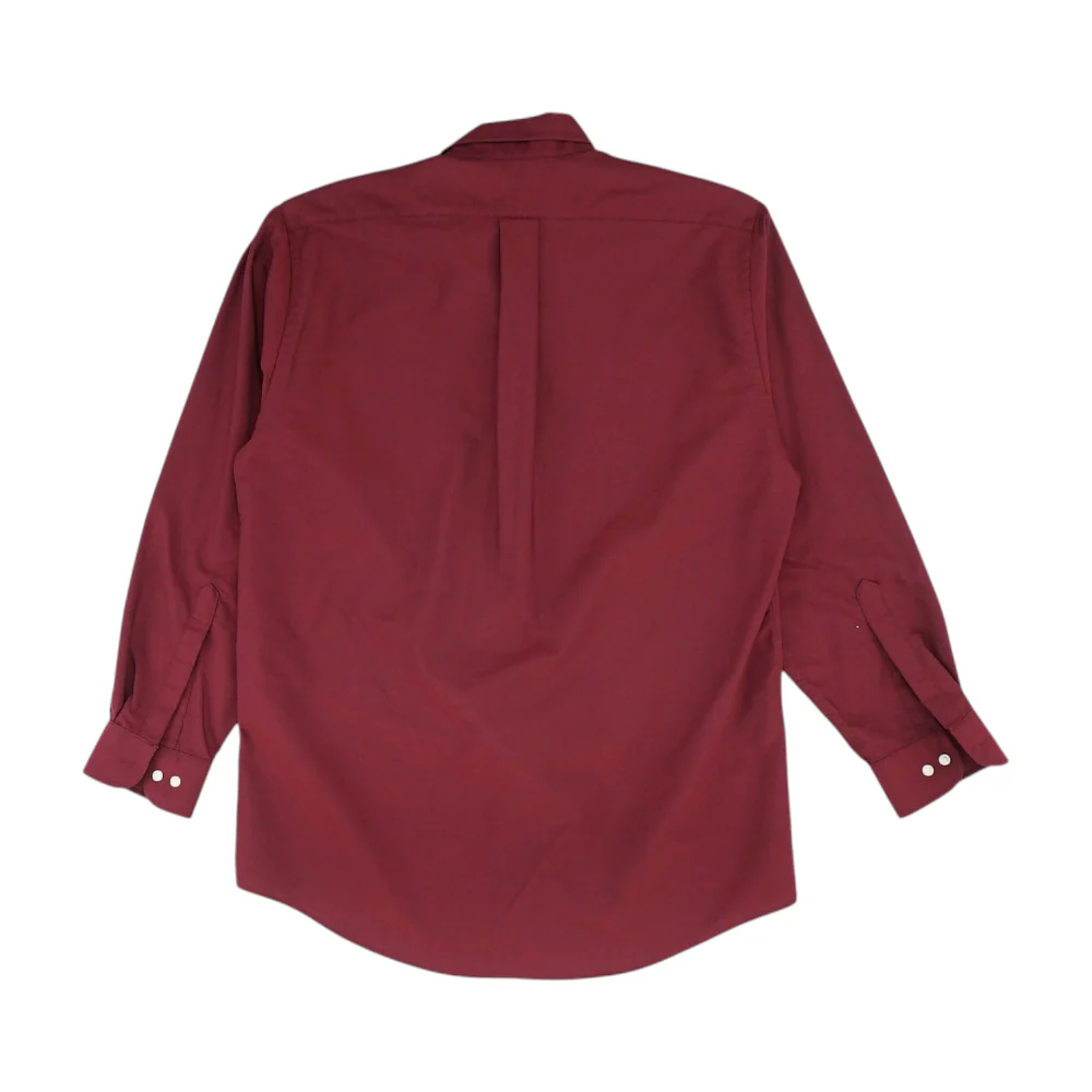 Burgundy Solid Long Sleeve Button Down - Image 2