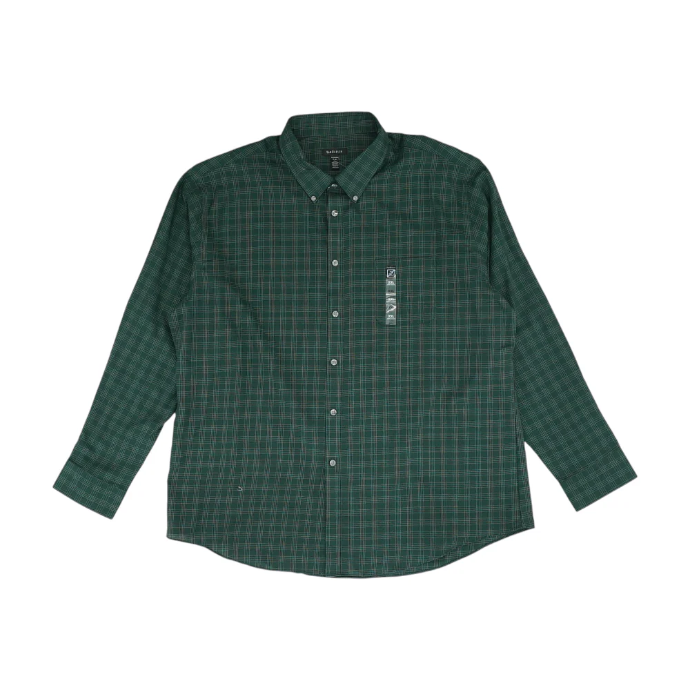 Green Check Long Sleeve Button Down