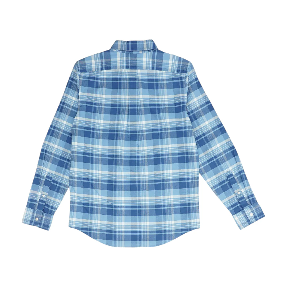 Blue Plaid Long Sleeve Button Down - Image 2