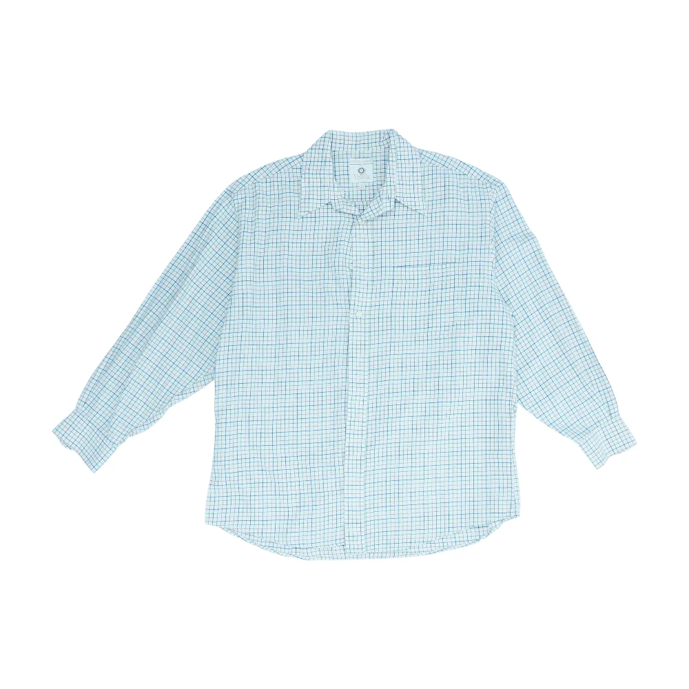 Beige Plaid Long Sleeve Button Down
