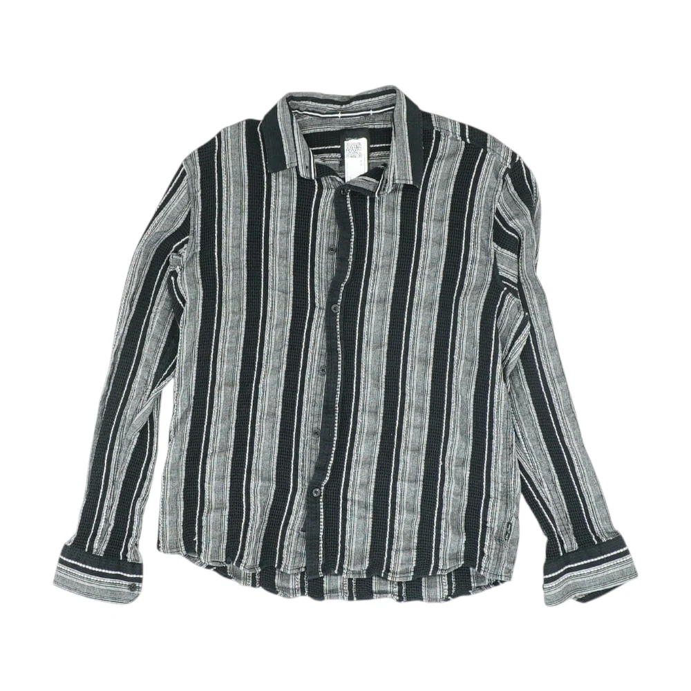 Black Striped Long Sleeve Button Down