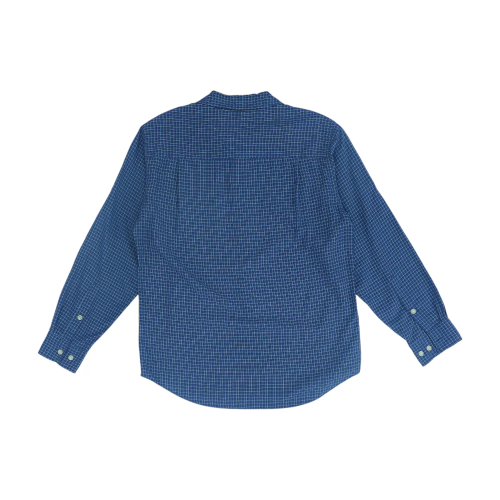 Navy Plaid Long Sleeve Button Down - Image 2