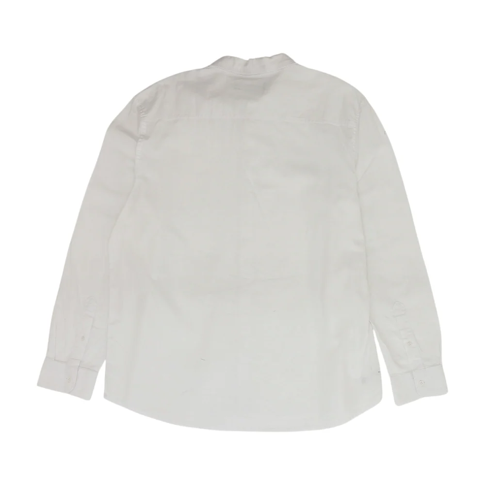 White Solid Long Sleeve Button Down - Image 2
