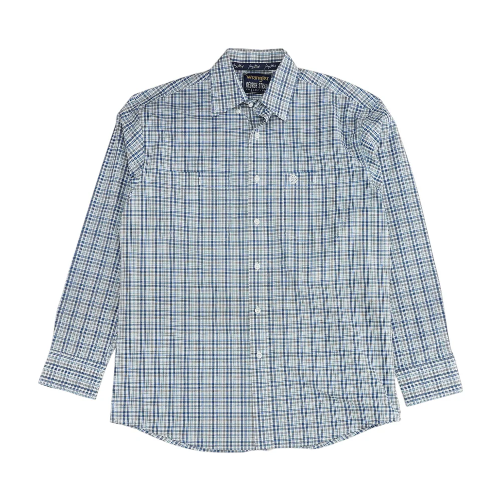 White Check Long Sleeve Button Down