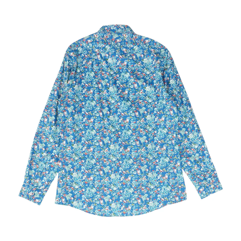 Blue Floral Long Sleeve Button Down - Image 2