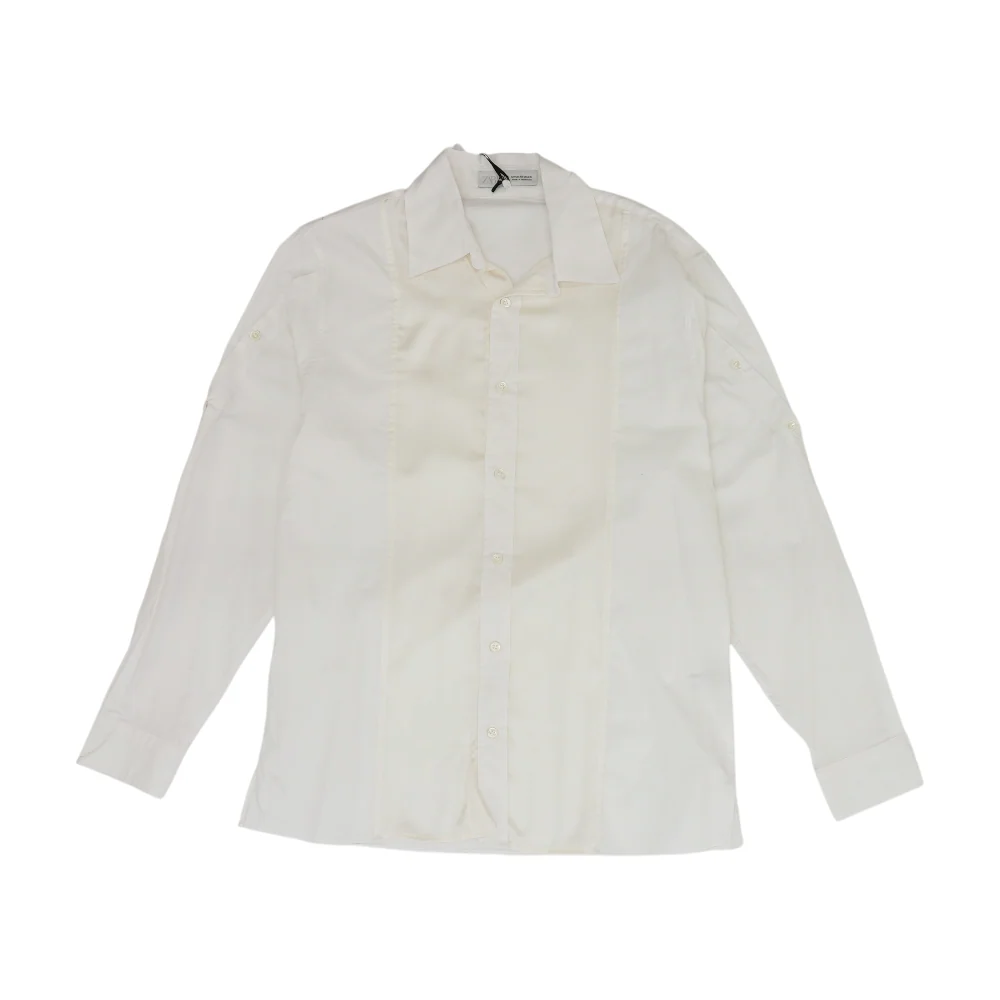 Ivory Solid Long Sleeve Button Down