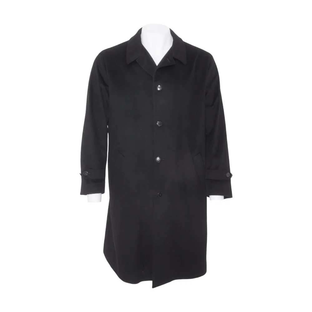 Black Storm System Cashmere Coat